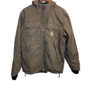 Carhartt Jacket Men's Medium Green Quick Duck 3 in 1 Hooded Style 102197-909